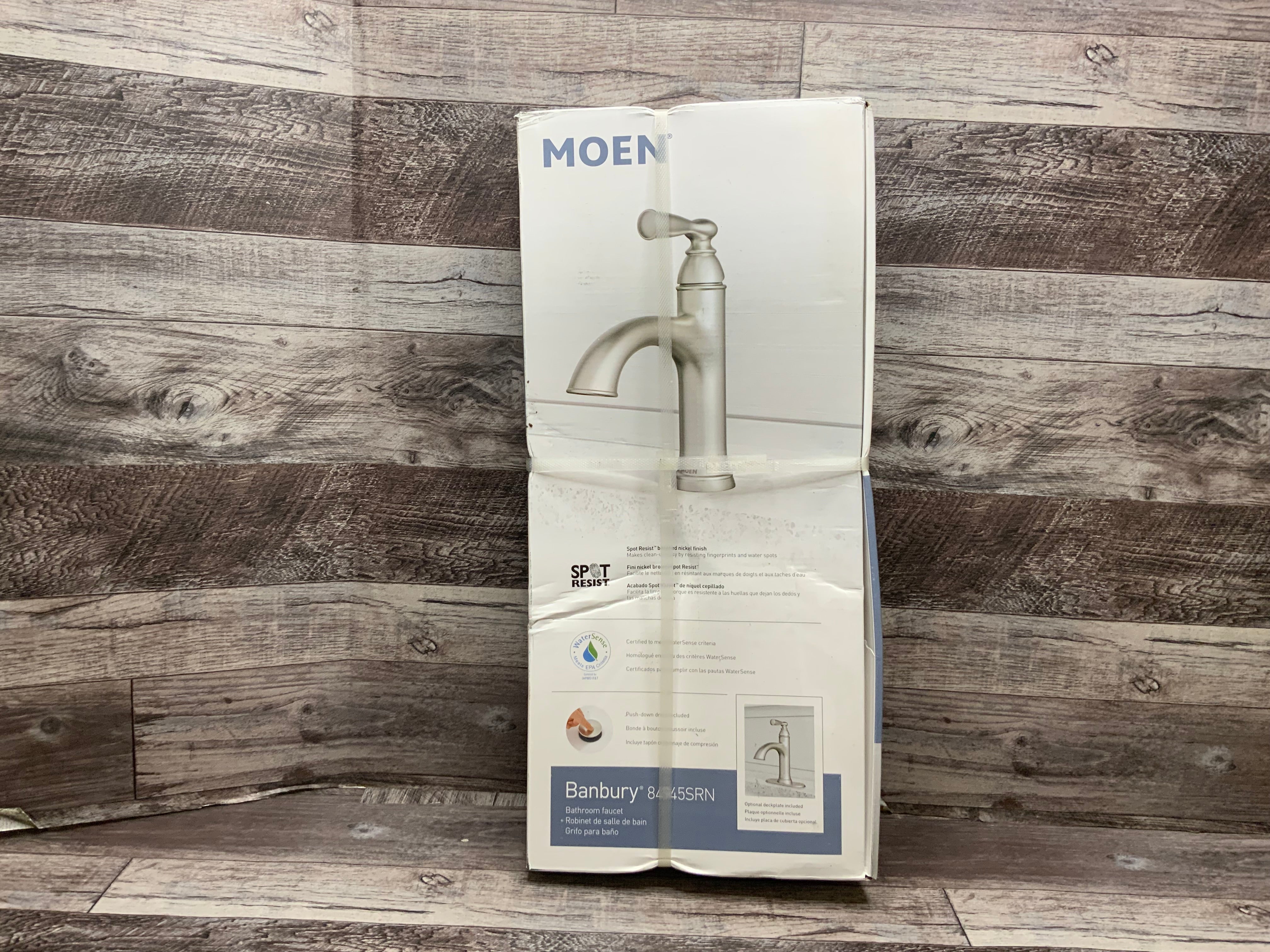 Moen Banbury 4 in. Centerset Single Handle Bathroom Faucet in Chrome (8115907428590)